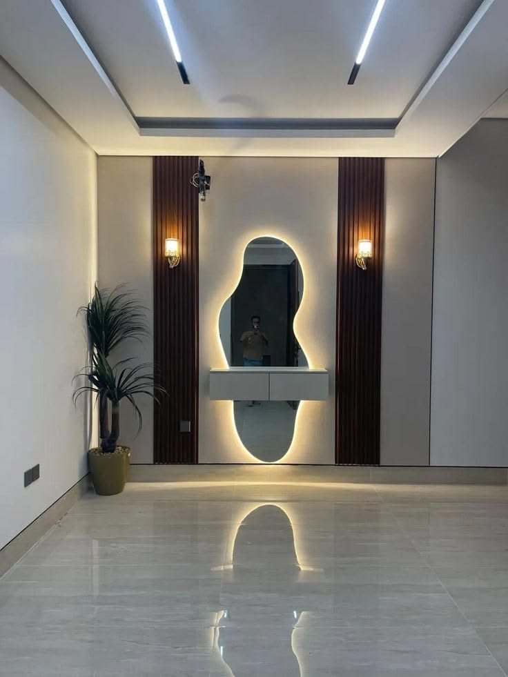 نقدم خدمات تصميم وتنفيذ ديكور مداخل بالمرايات والأرفف بتصاميم عصرية تناسب الفلل والشقق والمجالس والمداخل الداخلية. نحرص على استغلال مساحة…
